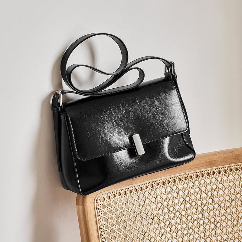 Versatile and Stylish Calf Leather Crossbody Bag-1