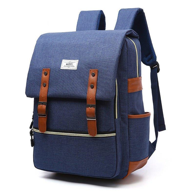 Vintage Fashion Unisex Lapop Computer USB Charging Backpack
