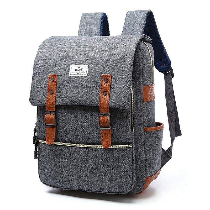 Vintage Fashion Unisex Lapop Computer USB Charging Backpack