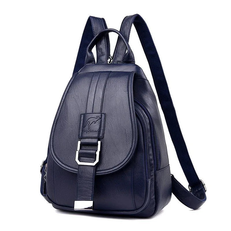Waterproof PU Leather Bag Women's Backpack