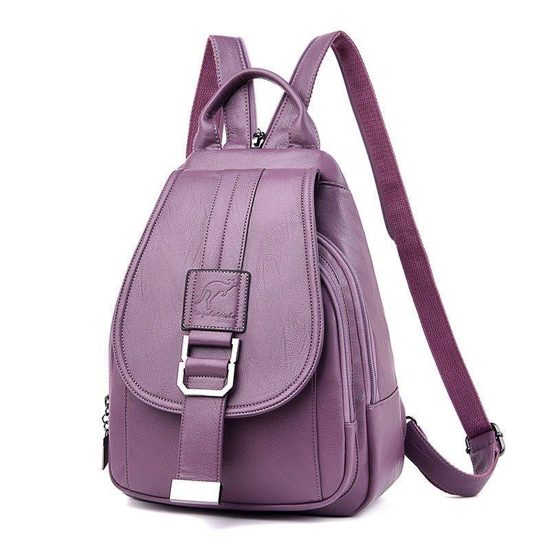 Waterproof PU Leather Bag Women's Backpack