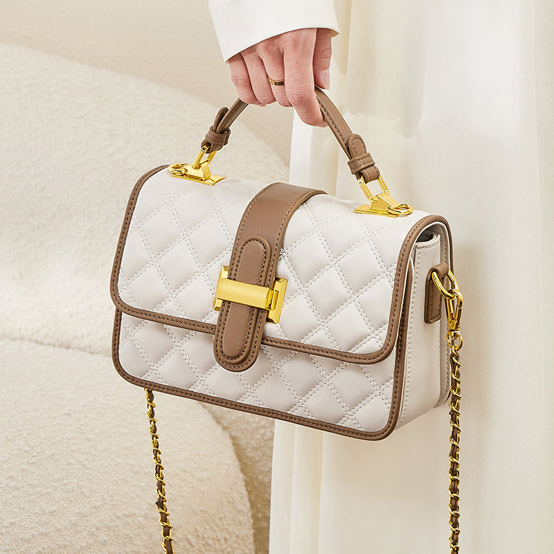 White Grandeur Satchel Bag-4