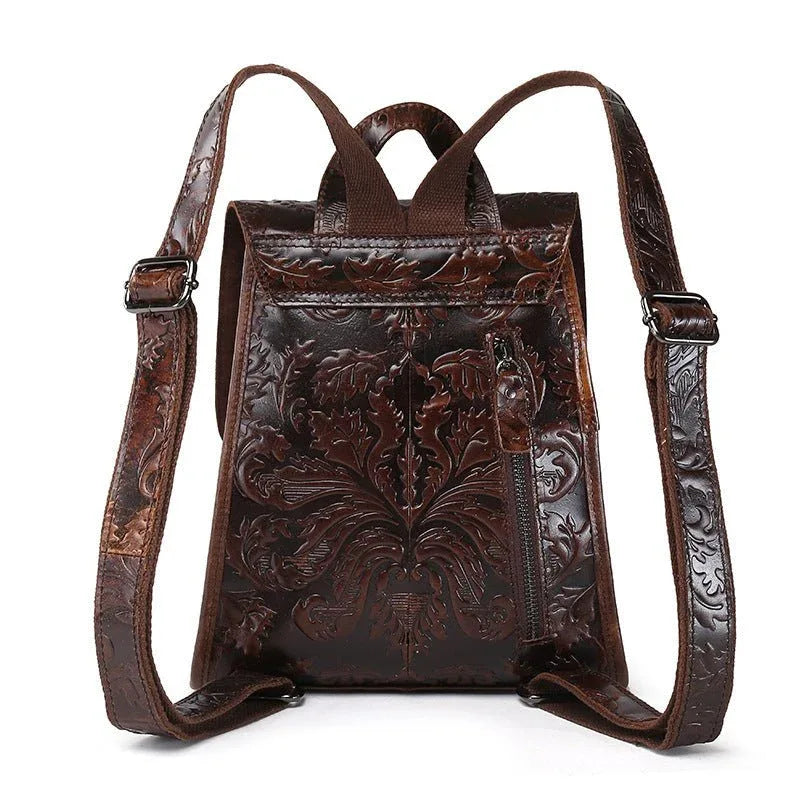 Women's Vintage PU Leather Backpack