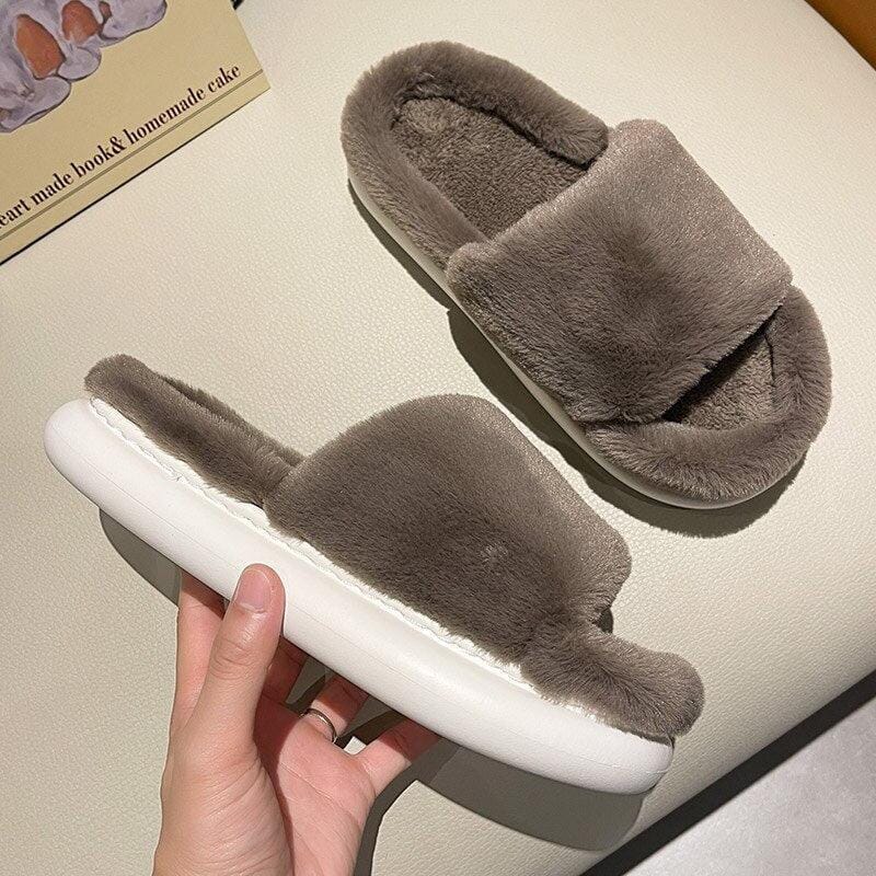 Woolies™ - Fodrade tofflor med tjock sula – varma och bekväma